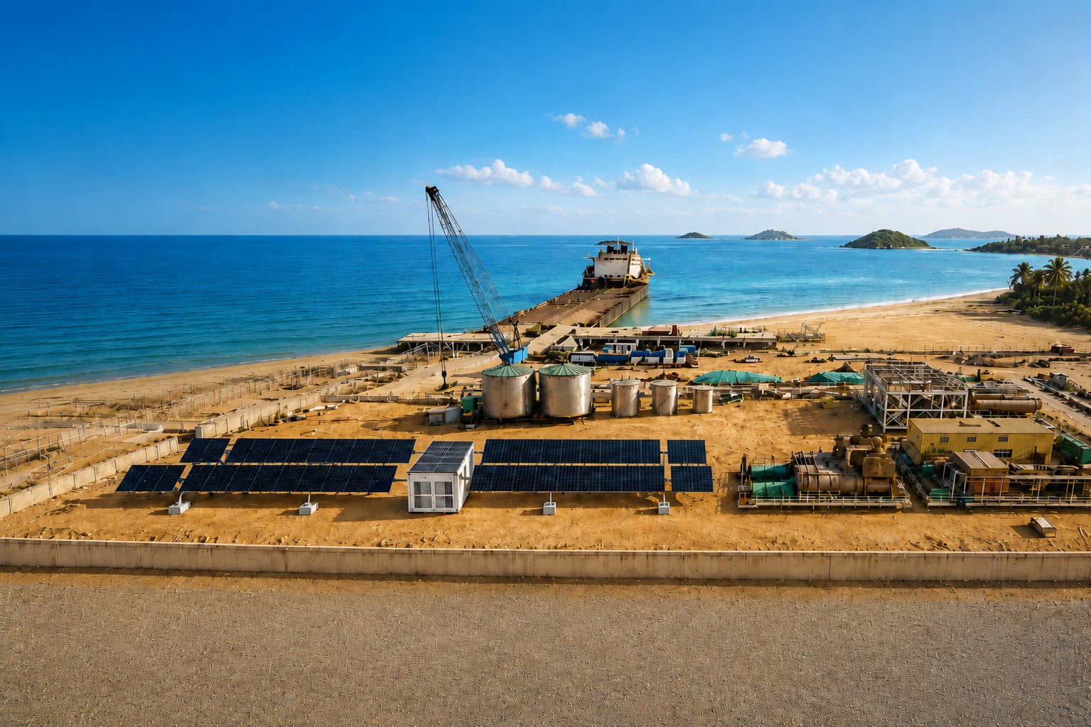Indonesia Island Port Construction Microgrid deployment using BRIGHT EDGE Remote™ M200